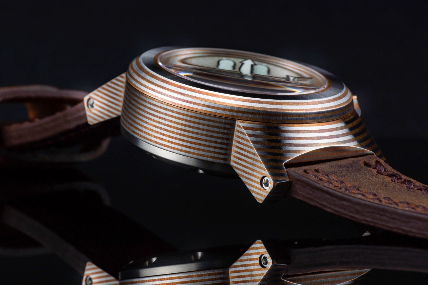 OceanicTime: H2O Kalmar Mokume Gane PROTOTYPE [CuSn8 + 316L]